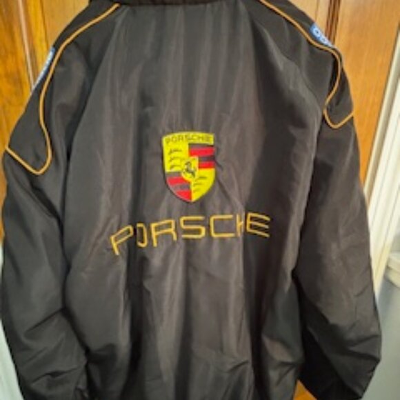 Men's 2XL Black Racing Jacket with Porsche logo. NWOT - Picture 5 of 10